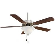 Minka-Aire F548-BS/DW, Contractor Uni-Pack 52 Ceiling Fan, Brushed Steel Finish with Dark Walnut Blades