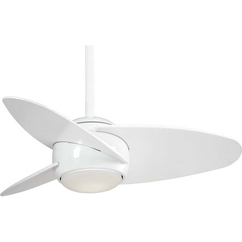  Minka-Aire F410L-WH, Slant 36 LED Ceiling Fan, White Finish