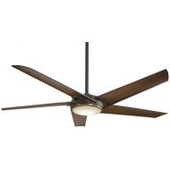 Minka-Aire F617L-ORBAB, Raptor 60 Ceiling Fan with LED Light, Oil Rubbed Bronze and Antique Brass Finish with Toned Tobacco Blades