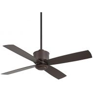 Minka-Aire Minka Aire F734-ORB Strata - 52 Outdoor Ceiling Fan with Light Kit, Oil Rubbed Bronze Finish with Oil Rubbed Bronze Blade Finish with Tinted Opal Glass