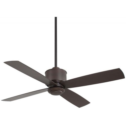  Minka-Aire Minka Aire F734-ORB Strata - 52 Outdoor Ceiling Fan with Light Kit, Oil Rubbed Bronze Finish with Oil Rubbed Bronze Blade Finish with Tinted Opal Glass