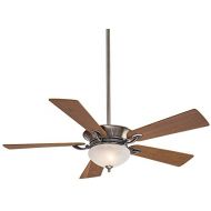 Minka-Aire Minka Aire F701-PW Delano - 52 Ceiling Fan with Light Kit, Pewter Finish with Natural Walnut Blade Finish with Etched Marble Glass