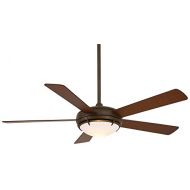 Minka-Aire Minka Aire F603-ORB Como - 54 Ceiling Fan with Light Kit, Oil Rubbed Bronze Finish with Tobacco Blade Finish with Satin White Opal Glass