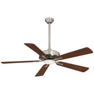 Minka-Aire F556L-BNDW Contractor Plus 52 Ceiling Fan with LED Light Kit, Brushed Nickel Finish with Dark Walnut Blades