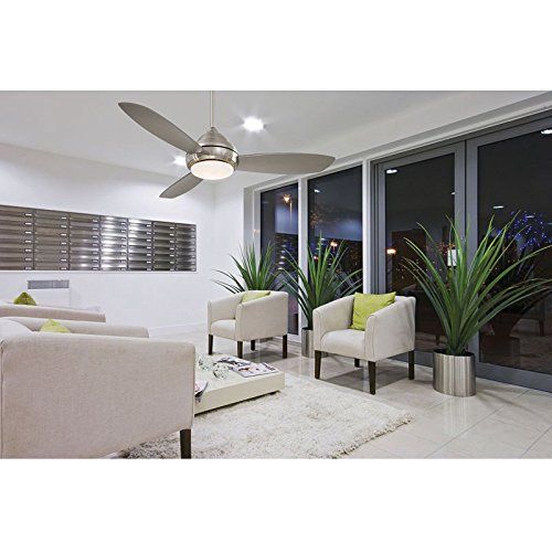  Minka-Aire F517L-BN, Concept I 52 LED Ceiling Fan, Brushed Nickel Finish with Silver Blades