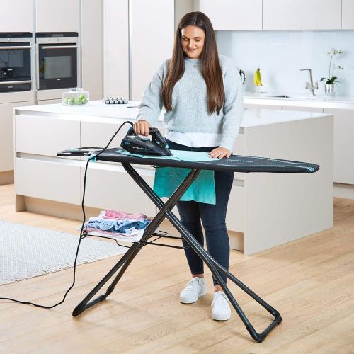  Minky Ergo Plus Ironing Board, Cotton Iron, Blue, 122 x 38 cm