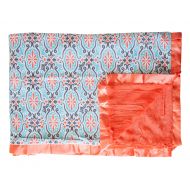 Minky Couture Printed Premium Blanket - Soft, Warm, Cozy, Comfortable, (Tween, Cameo Tiff/Coral)