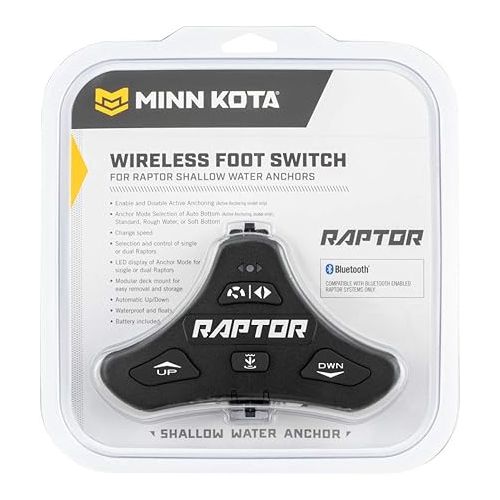  Minn Kota 1810258 Raptor Wireless Footswitch - Bluetooth , Black