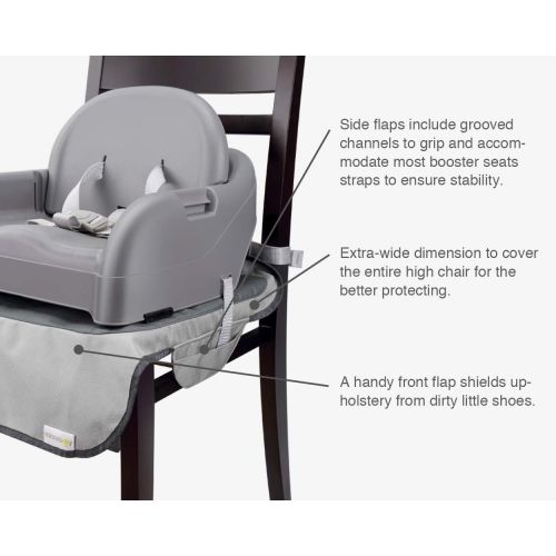  [아마존베스트]Minnebaby Extra Large Booster Chair Protector Cover, Dining Chair Seat Cover for Booster Seat, Grey