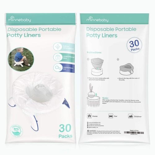  [아마존베스트]Minne Baby Potty Liners Disposable, Refill Potty Bags Universal Fit All Size Potty Seat/Chair, 30 Counts