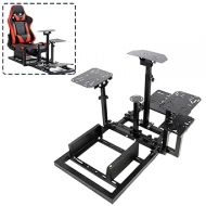 Minneer Adjustable Flight Racing Simulator Cockpit Match Seat Fit for Logitech/Thrustmaster/Fanatec X56/X52/G29/G920/G923/T248/TX Drive Gaming Wheel Stand. Seat, Wheel, Pedals, Handbrake Not Included