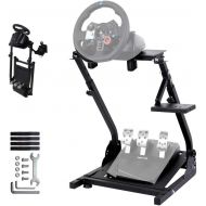 Minneer Racing Steering Wheel Stand Pro, Height Adjustable Gaming Wheel Stand for Logitech G25 G27 G29 G920 G923 and Thrustmaster T300RS & TX F458 & T500R Wheel & Pedals Not Includ