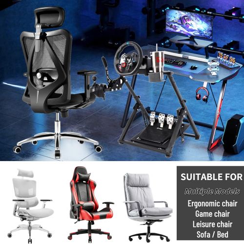  Minneer Youth X PRO Racing Wheel Stand Height Adjustable with Shifter Upgrade for Logitech G25,G27,G29,G920,G923,Thrustmaster TMX, T80, Gaming Steering Simulator Cockpit Wheel and