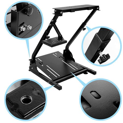  Minneer G923 Racing Wheel Stand Height Adjustable for Logitech G25, G27, G29, G920 Thrustmaster TMX, T80, PS4, PC Video Game Gaming Steering Simulator Cockpit Wheel and Pedals Not