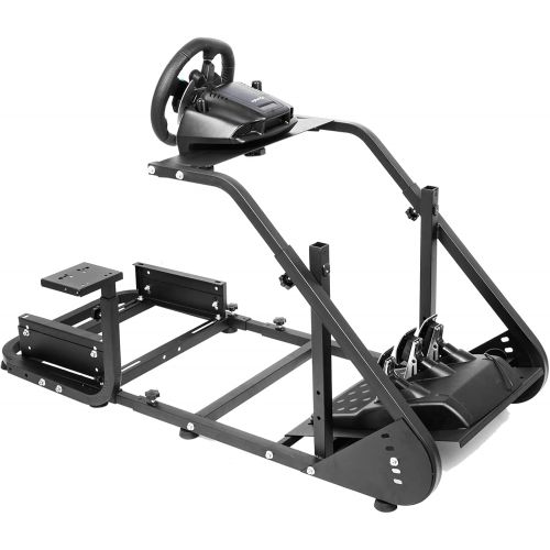  Minneer Racing Wheel Stand Suitable for G25 G27 G29 G920 Racing Wheel Steering Wheel Stand Racing Game Stand Simulator Cockpit with Capacity 220LBS Without Wheel and Pedals (Black)