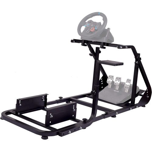  Minneer Racing Wheel Stand Suitable for G25 G27 G29 G920 Racing Wheel Steering Wheel Stand Racing Game Stand Simulator Cockpit with Capacity 220LBS Without Wheel and Pedals (Black)