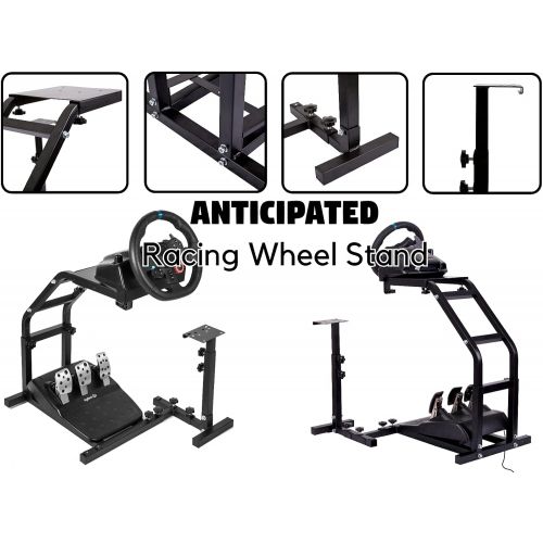  Minneer Racing Wheel Stand with V2 Support Game Support Stand Up Simulation Driving Cockpit for Logitech G29, G27, G25, G920, All Thrustmaster Racing Simulator Wheel Stand Without