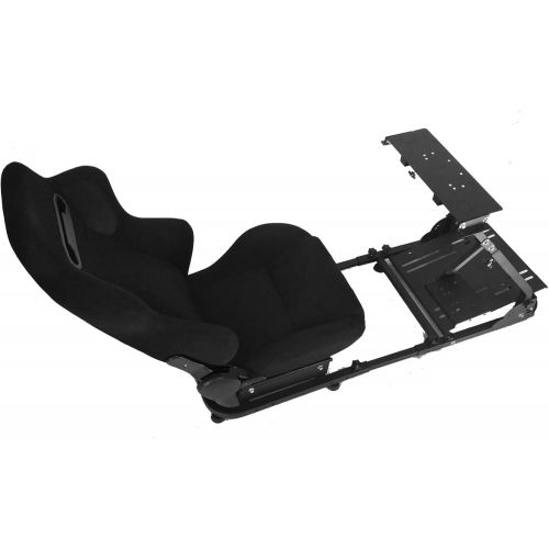  Minneer Racing Seat Simulator Cockpit Height Adjustable Racing Steering Wheel Stand/Fits Fantec, Logitech G25, G27, G29, Thrustmaster/Compatible with Xbox One, Playstation, PC Plat