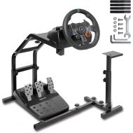 Minneer Racing Wheel Stand with V2 Support Game Support Stand Up Simulation Driving Cockpit for Logitech G29, G27, G25, G920, All Thrustmaster Racing Simulator Wheel Stand Without