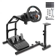 Minneer Racing Wheel Stand with V2 Support Game Support Stand Up Simulation Driving Cockpit for Logitech G29, G27, G25, G920, All Thrustmaster Racing Simulator Wheel Stand Without