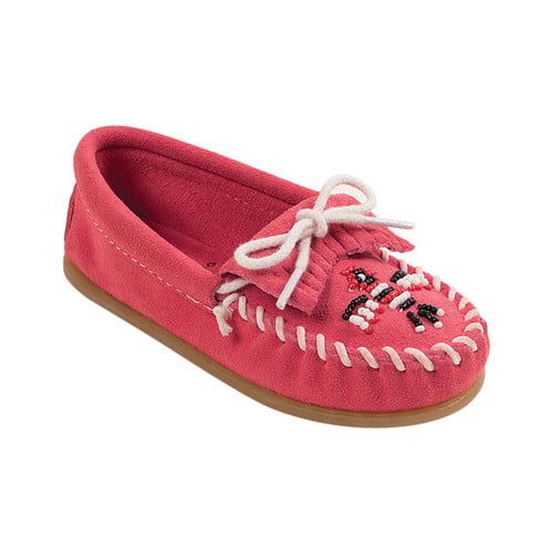  Minnetonka minnetonka kids thunderbird ii moccasin - brown / embroidery