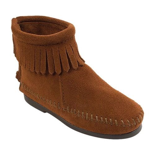  Childrens Minnetonka Back Zipper Boot Hardsole