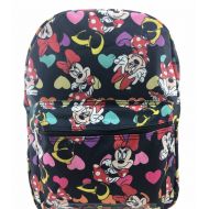 Minnie Mouse Black Allover Print 16 Girls Large School Backpack-black