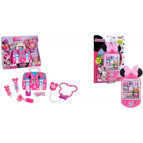  Minnie Mouse Disney Junior’s Minnie Bow Care Doctor Bag Set & Minnie Bow Tique Why Hello! Cell Phone