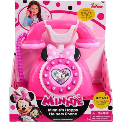 Minnie Mouse Disney Minnies Happy Helpers Rotary Phone, Styles May Vary, by Just Play