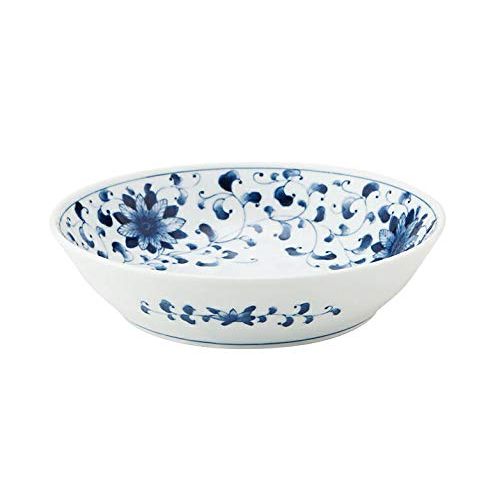  Mino Ware Japanese Ceramic 8.3 Chrysanthemum arabesque pattern Bowl for Pasta or Salad Made in JAPAN