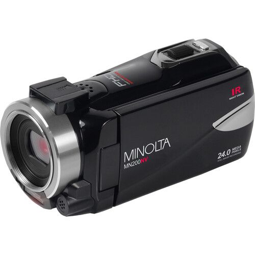  Minolta MN200NV32 1080p Full HD IR Night Vision Camcorder (Black)