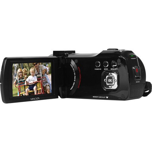  Minolta MN200NV32 1080p Full HD IR Night Vision Camcorder (Black)