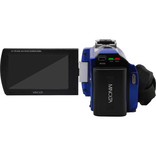  Minolta MN2K50NV 2.7K Quad HD 48MP IR Night Vision Camcorder(Blue)