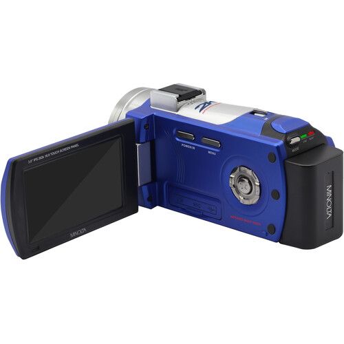  Minolta MN2K50NV 2.7K Quad HD 48MP IR Night Vision Camcorder(Blue)