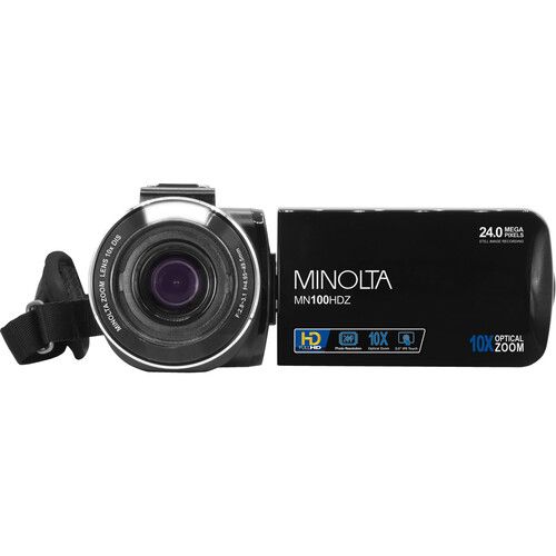  Minolta MN100HDZ Full HD Night Vision Camcorder with 10x Optical Zoom (Black)
