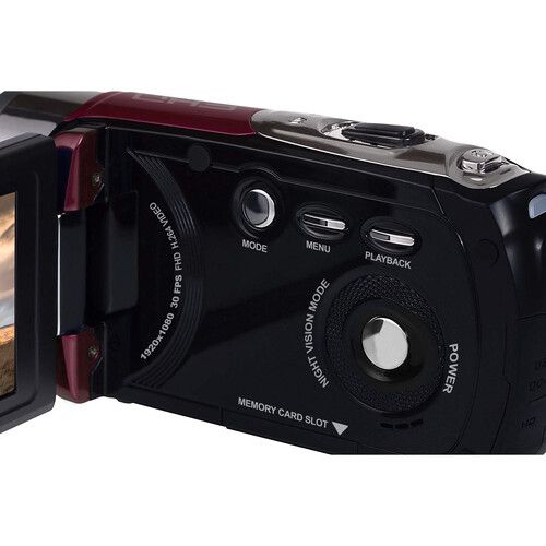  Minolta MN80NV Full HD Night Vision Digital Camcorder (Maroon)