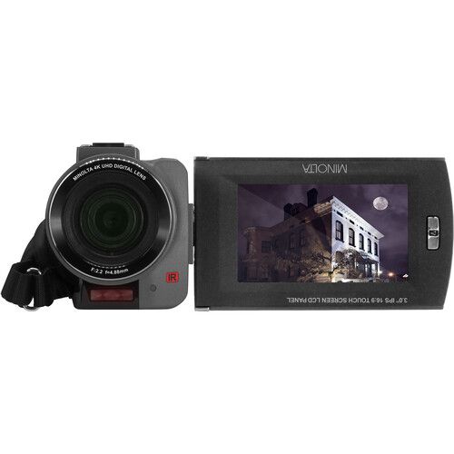  Minolta MN4K30NV UHD 4K IR Night Vision Camcorder (Gunmetal Gray)