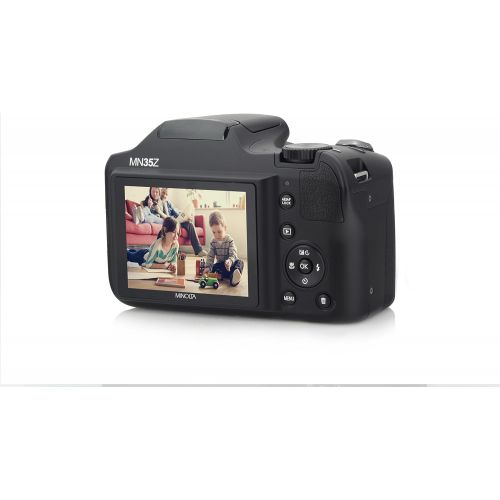  Minolta 20 Mega Pixels High Wi-Fi Digital Camera with 35x Optical Zoom, 1080p HD Video & 3 LCD, Black (MN35Z-BK)