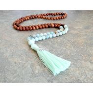 /MintAndGlamour Success and Abundance 108 Mala Bead, Tassel Necklace, Yoga Gift for Her, Buddhist Necklace, Tassel Bead Necklace, Christmas Gifts