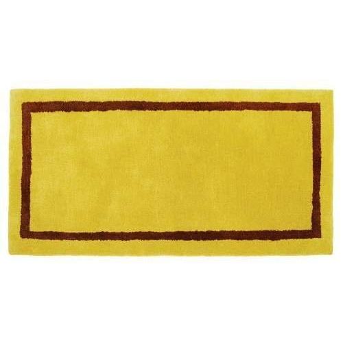  Minuteman International Mustard Contemporary Wool Hearth Rug (Rectangular)