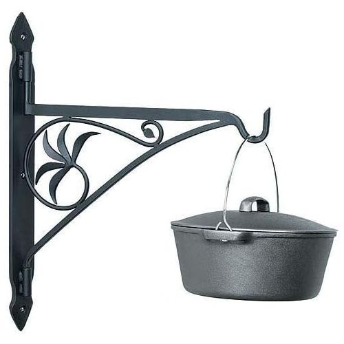  [아마존베스트]Minuteman International Crane, 18-inch Fireplace Pot Hanger Bracket, Black