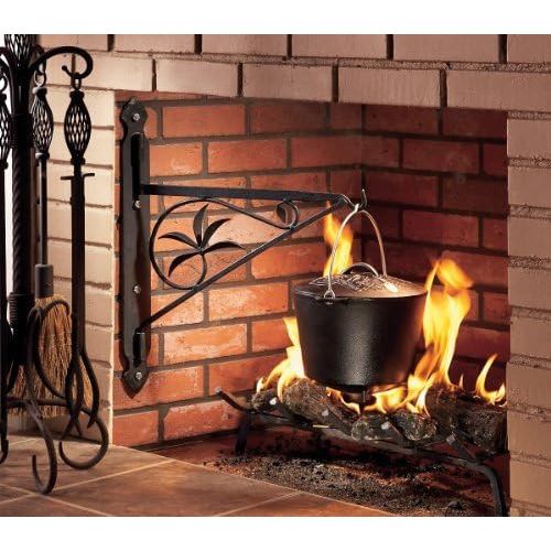  [아마존베스트]Minuteman International Crane, 18-inch Fireplace Pot Hanger Bracket, Black