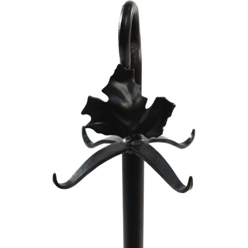  Minuteman International Maple Leaf 5-piece Wrought Iron Fireplace Tool Set, Graphite