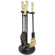 Minuteman International Holden 3-piece Mini Fireplace Stove Tool Set, Polished Brass