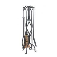 Minuteman International Helix 5-piece Wrought Iron Fireplace Tool Set