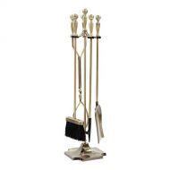 Minuteman International Concord 5-piece Fireplace Tool Set, Antique Brass