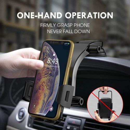  [아마존 핫딜]  [아마존핫딜]Miracase Cell Phone Holder for Car,Upgrade Dashboard & Windshield 360° Rotation One Button Car Phone Mount Holder Compatible iPhone Xs MAX/XS/XR/X/8plus/7/8/6,Galaxy S10/S9/S8,Goog