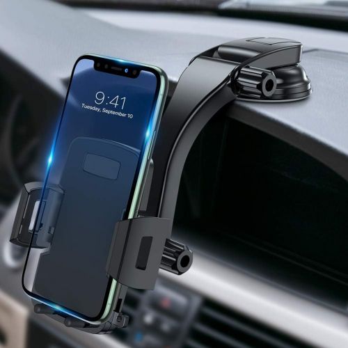  [아마존 핫딜]  [아마존핫딜]Miracase Cell Phone Holder for Car,Upgrade Dashboard & Windshield 360° Rotation One Button Car Phone Mount Holder Compatible iPhone Xs MAX/XS/XR/X/8plus/7/8/6,Galaxy S10/S9/S8,Goog