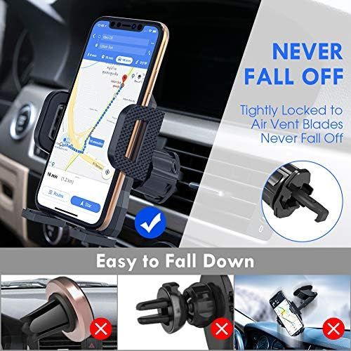  [아마존베스트]Air Vent Phone Holder for Car,Miracase Universal Vehicle Cell Phone Mount Cradle with Adjustable Clip Compatible with iPhone XR/XS Max/XS/X/8/8 Plus/7/7 Plus,Galaxy S10/S10 Plus/S9