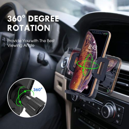  [아마존베스트]Air Vent Phone Holder for Car,Miracase Universal Vehicle Cell Phone Mount Cradle with Adjustable Clip Compatible with iPhone XR/XS Max/XS/X/8/8 Plus/7/7 Plus,Galaxy S10/S10 Plus/S9